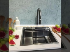 Undermount Kitchen Sink with Drainboard - Stainless Steel