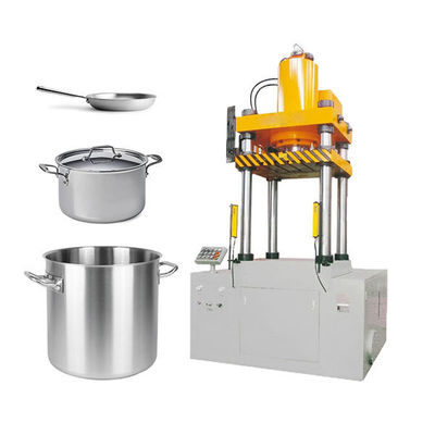 Good price semi auto 4 Column Cookware Production Line 500 Ton Hydraulic Press Machine Deep Drawing for cookware pot and pan online
