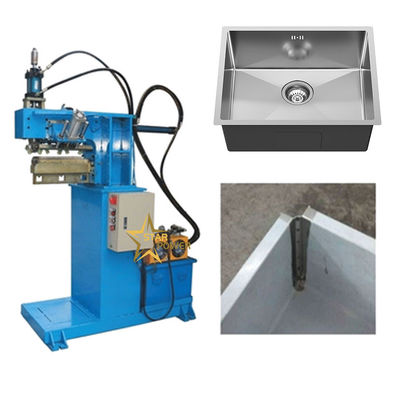 Good price 80mm/s Handmade Sink Edge Pressing Machine Hydraulic Braking Pneumatic Clamping Rolling Crack online