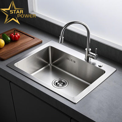 Good price Stainless Steel Hand-Made Sink Kitchen Commercial Dual UseIcrease Wire Drawing online