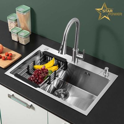 Good price Household Kitchen Stainless Steel Hand-Made Sink  Large Trough Customized online