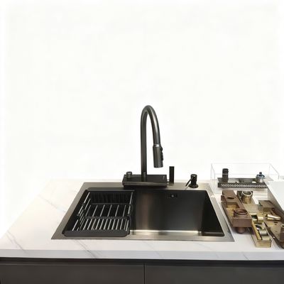 Good price CNC-Finished Hand-Polished Food Grade 304 Stainless Steel Single Bowl Kitchen Sink with Thickened Panel online