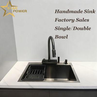 Good price Luxury-Grade Hand-Precision Polished 316 Stainless Steel Single/Double Bowl Sink online