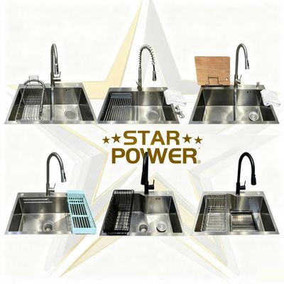 Good price Corrosion-Resistant PVD Coated Handmade Kitchen Sink in 304/316 Stainless Steel with Thickened Panel online
