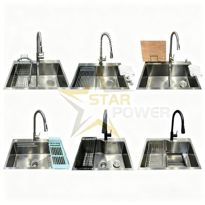 Good price 1.8mm Thickened 304/316 Stainless Steel Kitchen Sink with 25-30cm Deep Basin Undermount Single/Double Bowl online