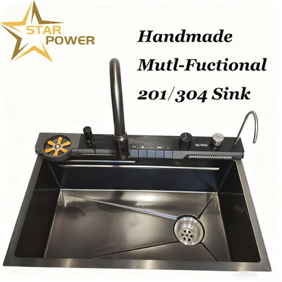 Good price Artisan-Crafted PVD Vacuum-Plated Handmade Stainless Steel Single/Double Bowl online