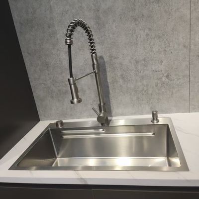 Good price Handmade Stainless Steel Kitchen Sink with Bowl Depth 250-300mm and Panel Thickness 1.2-1.5mm or 1.8-2.0mm online