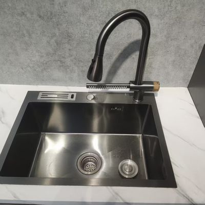 Good price Handmade Stainless Steel Kitchen Sink with Double-Step Integrated Design and Food Grade 304/316 Stainless Steel online
