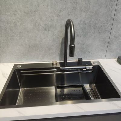 Good price Handmade Kitchen Sink with Japanese-Style Side-Drain Food-Grade 304/316 Stainless Steel and Bowl Depth ≥25cm online