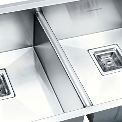 Good price STAR POWER 304 Stainless Steel Handmade Double Bowl Kitchen Sink with Pull-Out Faucet online