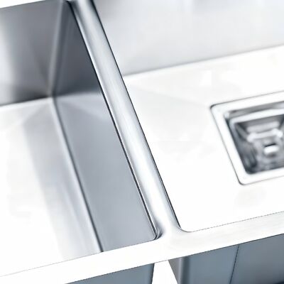 Good price STAR POWER Premium 304 Stainless Steel Double Bowl Sink with Pull-Out Faucet for Efficient Kitchen Workflow online