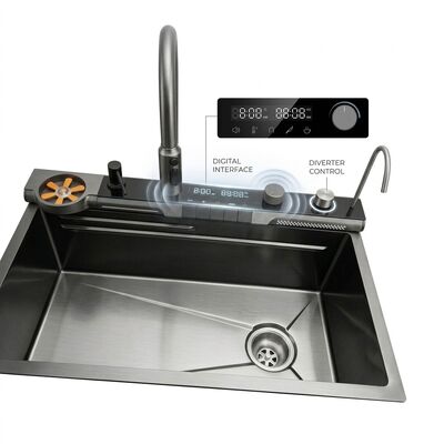 Good price 32 Inch Drop-In Double Bowl Kitchen Sink SUS304 20 Gauge with Glass Cover online