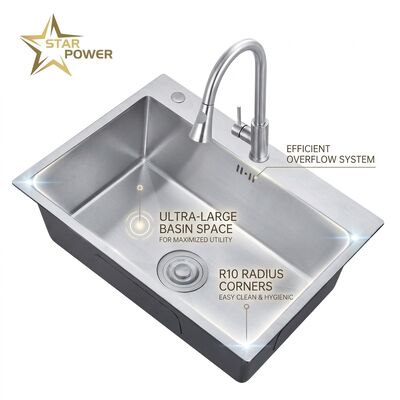 Good price 16 Inch Round Undermount Bar Sink SUS304 18 Gauge Stainless Steel with Basket Strainer online