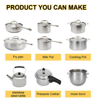 380V Steel Pot Making Machine For Fry Pan Pressure Cooker Making
