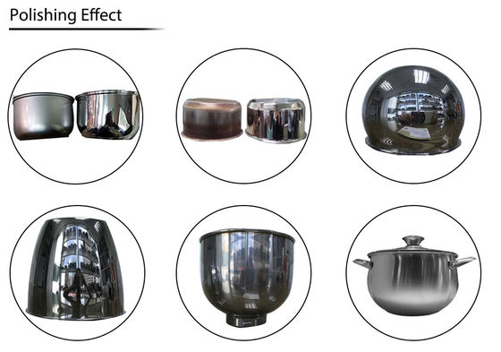 Rotary table metal stainless steel lid mirror pot tank vibration buffing polishing machine