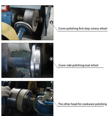 stainless steel cookware sets pots and pans outer polishing machine