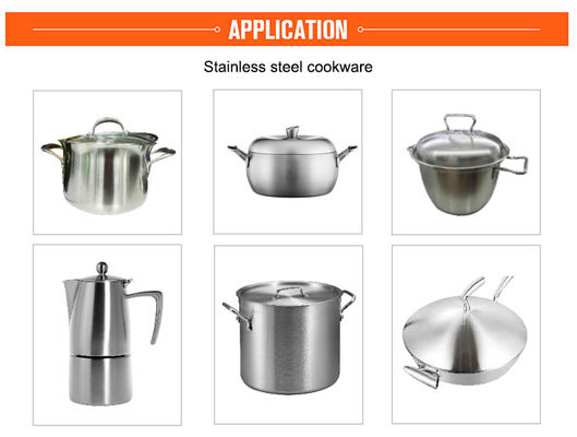 Double Stations Upright Pot Polishing Machine For Stainless Steel Cookware Sanding