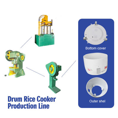 Drum Rice Cooker Production Line Hydraulic With Servo Motor Multifunctional