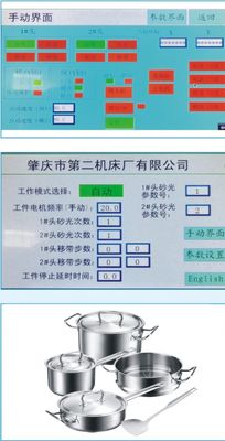 Factory price  Double Heads  Auto Inside and Outside Cookware Sanding Machine For Metal Ware