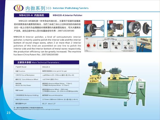 Rough Fine And Mirror Sanding In One Time With NMB4220-ZD Cookware Polishing Machine