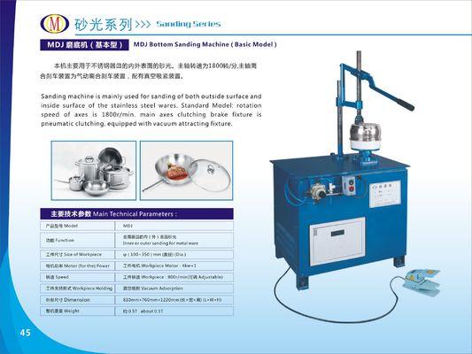 Two-Operator Cookware Polishing Machine For Rough And Semi-Mirror Sanding