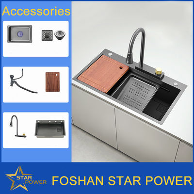 Durable Quartz Anti Splash Scratch Proof Easy Clean Countertop Sink For Busy Kitchens