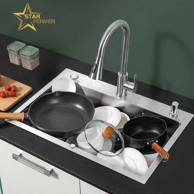 304 Kitchen Hand Sink Large Single Sink for Commercial