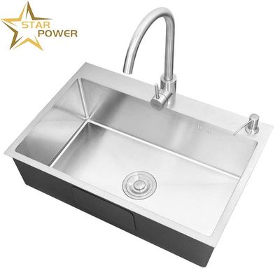 Customizable Multi-Gauge Ruggedized Stainless Steel Hand Sink For Kitchen
