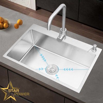 Customizable Multi-Gauge Ruggedized Stainless Steel Hand Sink For Kitchen