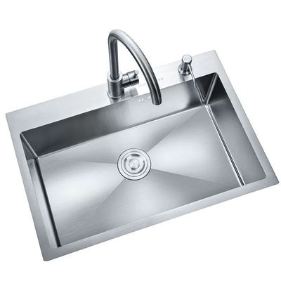 Metal Stainless Steel Hand-Made Sink For Household Kitchens