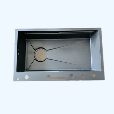 Stylish Grey Tone Grey Partition-Designed Kitchen Sink  Partition for water control, grey appearance fits modern kitchen