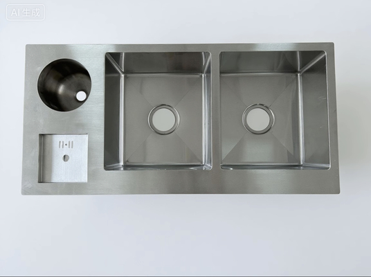 Multi  Functional Stainless Steel Double  Bowl Kitchen Sink with Side Accessories