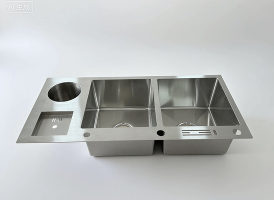 Multi  Functional Stainless Steel Double  Bowl Kitchen Sink with Side Accessories