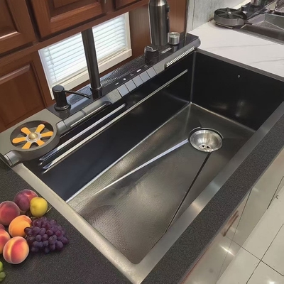 Undermount Stainless Steel Kitchen Sink with Drainboard