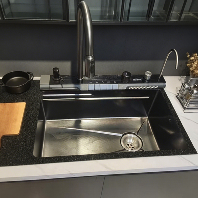 Undermount Stainless Steel Kitchen Sink with Drainboard