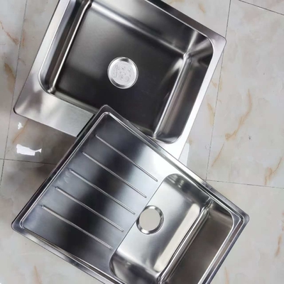 304 Stainless Steel Stretched Kitchen Sink Set Customizable Size