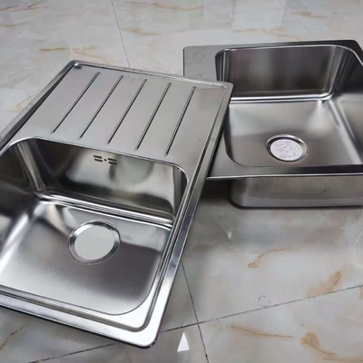 304 Stainless Steel Stretched Kitchen Sink Set Customizable Size