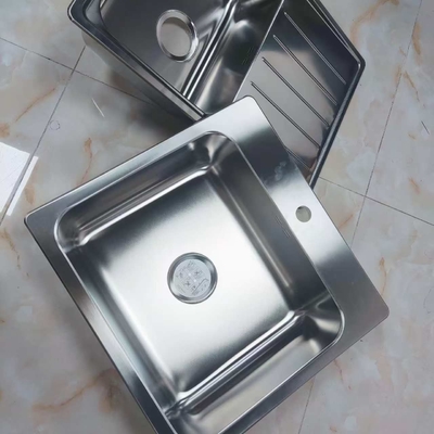 304 Stainless Steel Double Bowl Kitchen Sink with Drainer