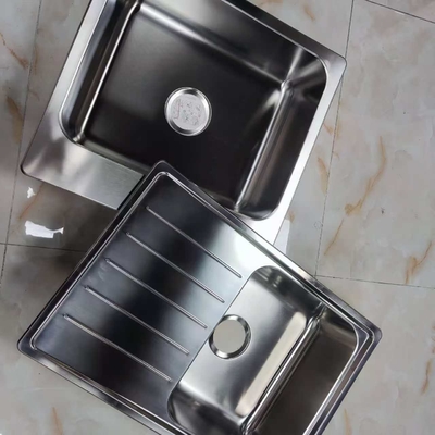304 Stainless Steel Double Bowl Kitchen Sink with Drainer