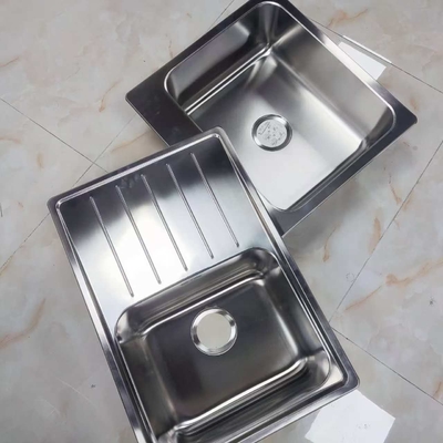 304 Stainless Steel Double Bowl Kitchen Sink with Drainer