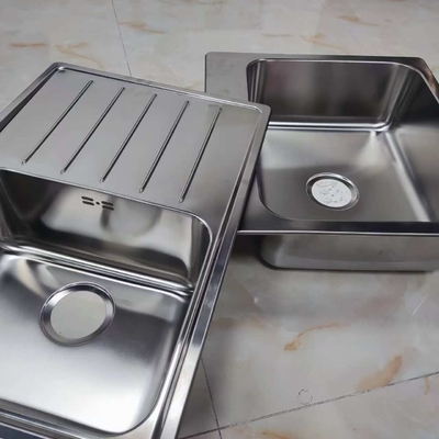 304 Stainless Steel Double Bowl Kitchen Sink with Drainer