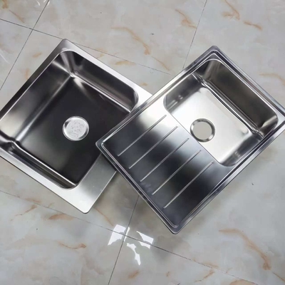 304 Stainless Steel Double Bowl Kitchen Sink with Drainer