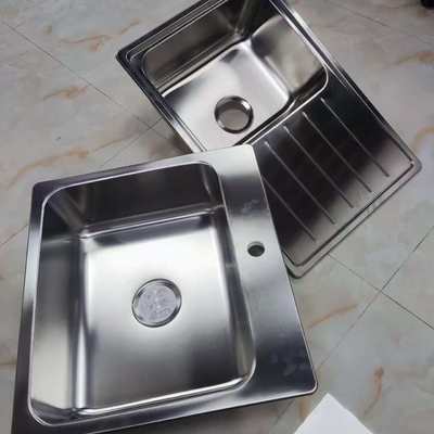 Undermount & Top Mount Compatible Food Grade 304 Stainless Steel (18/8) Single Bowl Kitchen Sink Undermount Top Mount | Custom Steel Gauge Available | Custom Basin Depth Available | Rust Proof & Corrosion Resistant