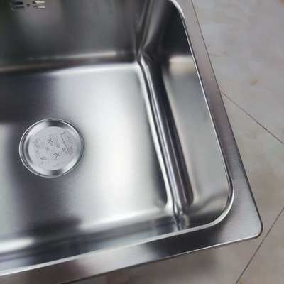 Undermount & Top Mount Compatible Food Grade 304 Stainless Steel (18/8) Single Bowl Kitchen Sink Undermount or Top Mount | Custom Steel Gauge Available | Custom Basin Depth Available | Rust Proof & Corrosion Resistant