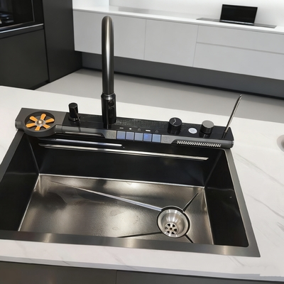 Stainless Steel Kitchen Sink 800mm with High-Arc Faucet