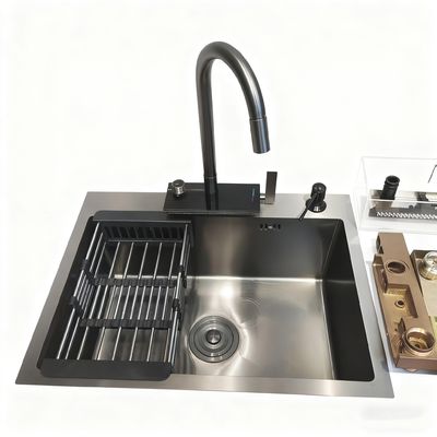 Premium Stainless Steel Kitchen Sink with High - Arc Faucet