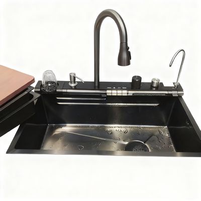 Premium Stainless Steel Kitchen Sink with High - Arc Faucet
