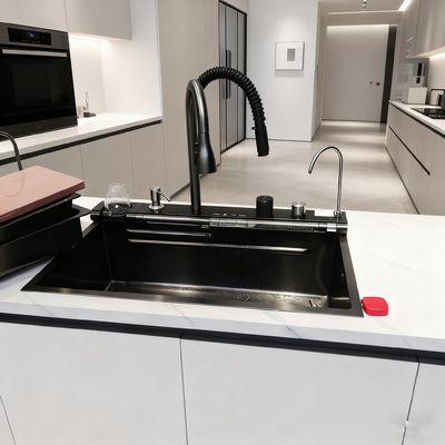 800mm Double-Bowl Stainless Steel Kitchen Sink Set with High-Arc Faucet for Modern Kitchens
