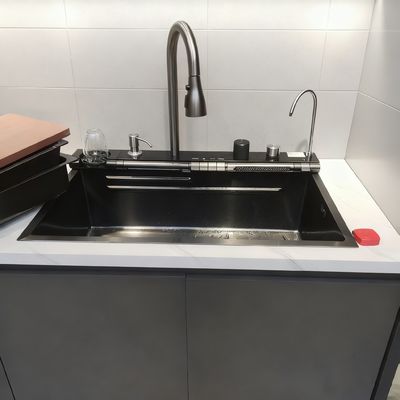 High-Performance Multi-Functional Stainless Steel Kitchen Sink with Customizable Size