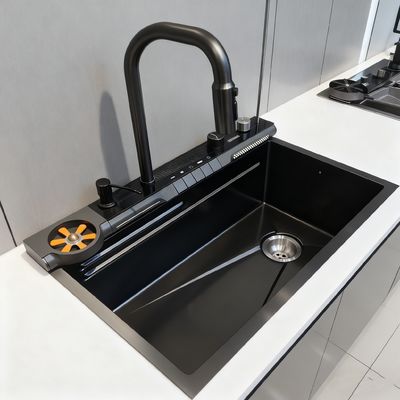 High-Performance Multi-Functional Stainless Steel Kitchen Sink with Customizable Size